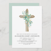 Baptism Greenery Sage Eucalyptus Kaart (Voorkant / Achterkant)
