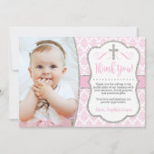 Baptism - Hartelijk dank - Kaart met foto | Girl B (Voorkant)