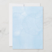 Baptism invitation card featuring blue cross kaart (Achterkant)