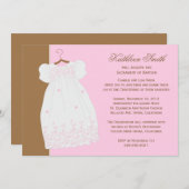 Baptism Invitation for Girl Kaart (Voorkant / Achterkant)