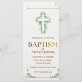 Baptism Invitation | Simple and Elegant Christian  Kaart (Voorkant / Achterkant)
