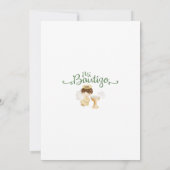 Baptism Invitation Spanish boy greenery  Kaart (Achterkant)