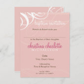 BAPTISM INVITE:: designer vogue 1 Uitnodiging Briefkaart (Voorkant / Achterkant)