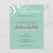 BAPTISM INVITE:: designer vogue 2 Uitnodiging Briefkaart (Voorkant)