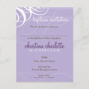 BAPTISM INVITE : designer vogue 3 Uitnodiging Briefkaart