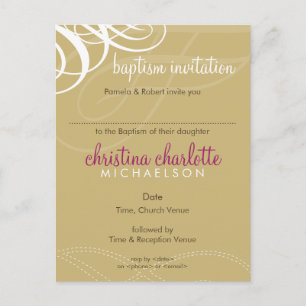 BAPTISM INVITE : designer vogue 5 Uitnodiging Briefkaart