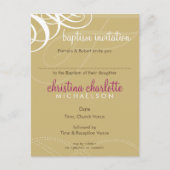 BAPTISM INVITE:: designer vogue 5 Uitnodiging Briefkaart (Voorkant)