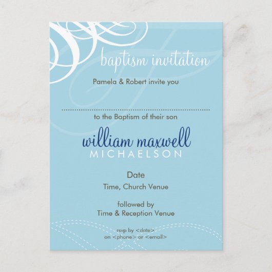 BAPTISM INVITE:: designer vogue 6 Uitnodiging Briefkaart (Voorkant)