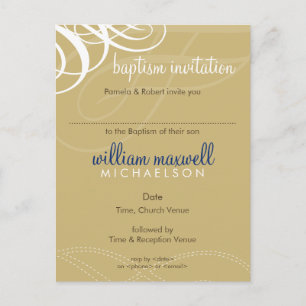 BAPTISM INVITE : designer vogue 7 Uitnodiging Briefkaart