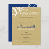 BAPTISM INVITE :: designer Vogue 7 Uitnodiging Briefkaart (Voorkant / Achterkant)