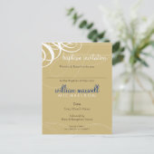 BAPTISM INVITE :: designer Vogue 7 Uitnodiging Briefkaart (Staand voorkant)