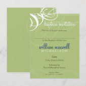 BAPTISM INVITE:: designer vogue 8 Uitnodiging Briefkaart (Voorkant / Achterkant)