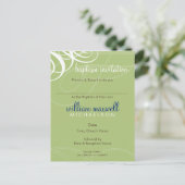 BAPTISM INVITE:: designer vogue 8 Uitnodiging Briefkaart (Staand voorkant)