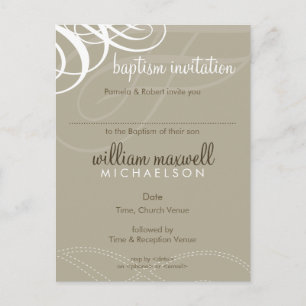BAPTISM INVITE : designer vogue 9 Uitnodiging Briefkaart