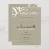 BAPTISM INVITE:: designer vogue 9 Uitnodiging Briefkaart (Voorkant / Achterkant)
