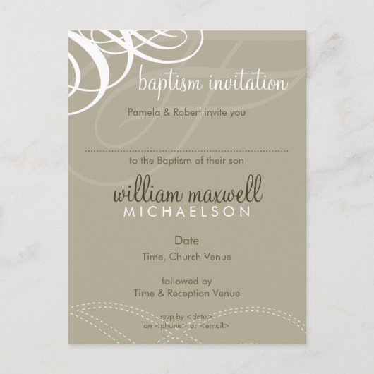 BAPTISM INVITE:: designer vogue 9 Uitnodiging Briefkaart (Voorkant)