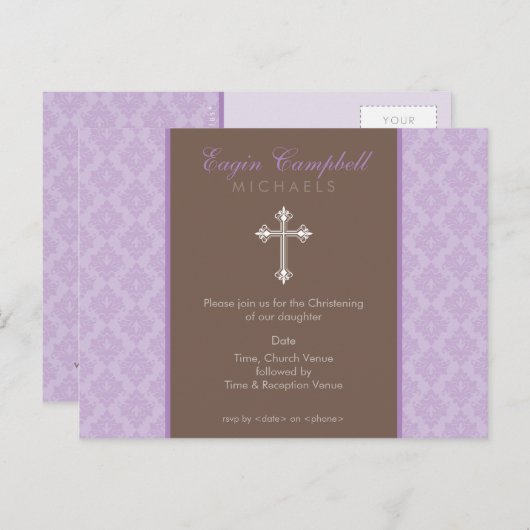 BAPTISM INVITE: oh zo mooi 7 Uitnodiging Briefkaart (Voorkant / Achterkant)
