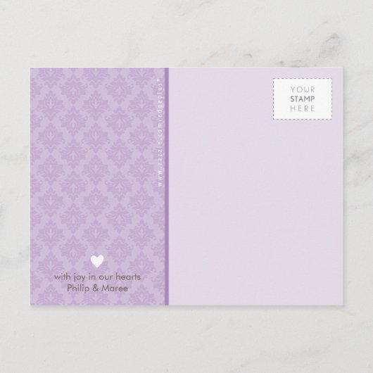 BAPTISM INVITE: oh zo mooi 7 Uitnodiging Briefkaart (Achterkant)