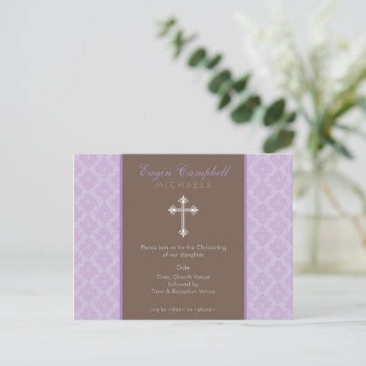 BAPTISM INVITE: oh zo mooi 7 Uitnodiging Briefkaart (Staand voorkant)