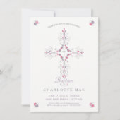 Baptism Invite -  uitnodiging, meisje Kaart (Voorkant)