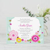 BAPTISM INVITES:: tuin thema 2 Kaart (Staand voorkant)