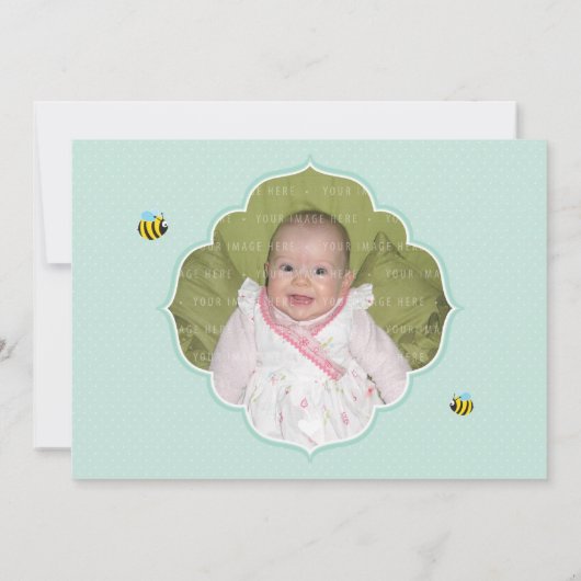 BAPTISM INVITES:: tuin thema 2 Kaart (Achterkant)
