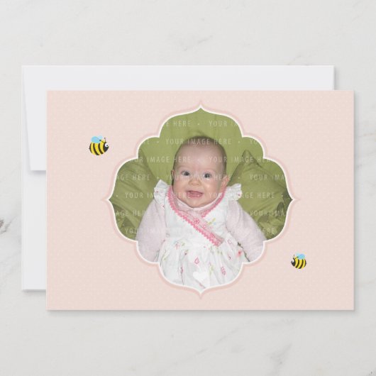 BAPTISM INVITES:: tuin thema 3 Kaart (Achterkant)