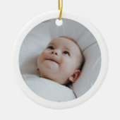 Baptism Keepsake Round Photo  Keramisch Ornament (Voorkant)