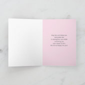 Baptism kleindochter Lamb Cross Religieuze Roze Kaart (Binnen)