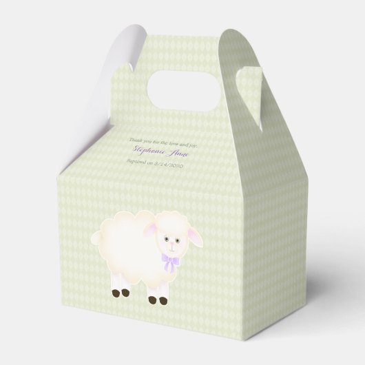 Baptism Lamb Bedankdoosjes (Voorkant Zijde)