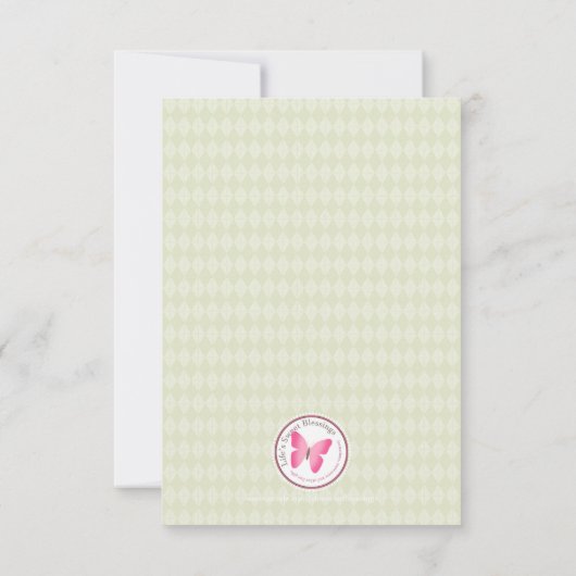 Baptism Lamb Kaart (Achterkant)