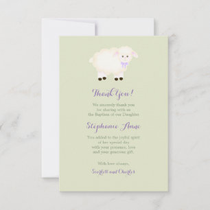 Baptism Lamb Kaart
