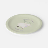 Baptism Lamb Papieren Bordje (Gekanteld)