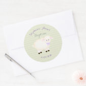 Baptism Lamb Ronde Sticker (Envelop)