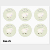 Baptism Lamb Ronde Sticker (Vel)