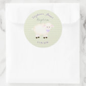 Baptism Lamb Ronde Sticker (Tas)