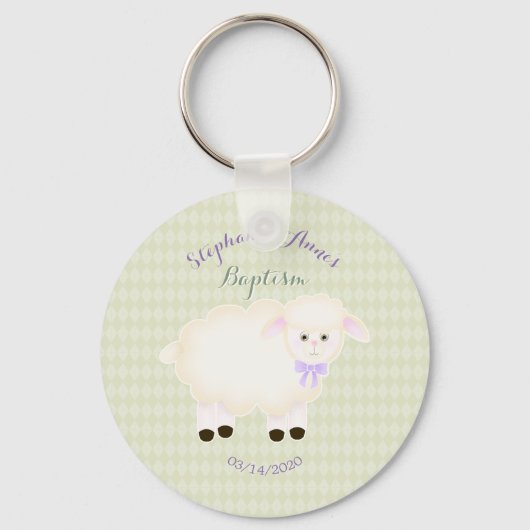 Baptism Lamb Sleutelhanger (Voorkant)