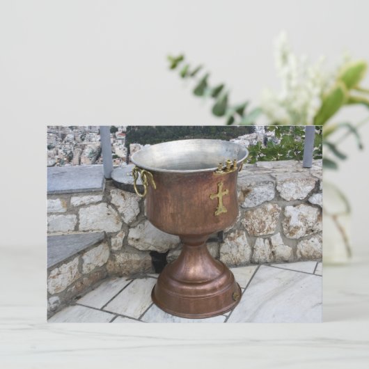 Baptism Lettertype-uitnodiging Kaart (Staand voorkant)