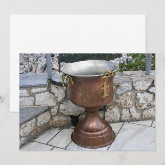 Baptism Lettertype-uitnodiging Kaart (Voorkant / Achterkant)