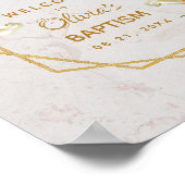 Baptism Marble Gold Calla Lilies Floral Welcome Poster (Hoek)