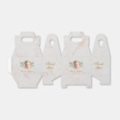 Baptism Marble Photo lekt Foliage Botanical Bedankdoosjes (Uitgevouwen)