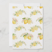 Baptism Mediterranean Wreath with Floral and Lemon Kaart (Achterkant)