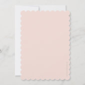 BAPTISM minimale kalligrafie elegant blush roze Kaart (Achterkant)