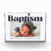 Baptism Modern Bold Simple Bedankt Fotoblokken (Voorkant)