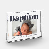 Baptism Modern Bold Simple Bedankt Fotoblokken (Links)