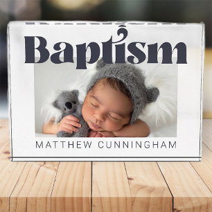 Baptism Modern Bold Simple Bedankt Fotoblokken