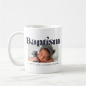 Baptism Modern Bold Simple Photo Hartelijk dank Koffiemok (Links)