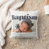 Baptism Modern Bold Simple Photo Hartelijk dank Kussen (Deken)