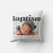 Baptism Modern Bold Simple Photo Hartelijk dank Kussen (Achterkant)