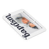 Baptism Modern Bold Simple Photo Hartelijk dank Magneet (Rechterzijde)